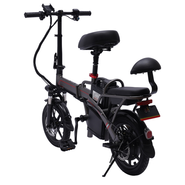 E-Bike plegable de 14 pulgadas con motor de 350 W 25 km/h y batería de litio extraíble E-Bike de ciudad Gris E-Bike plegable de 14 pulgadas con motor de 350 W 25 km/h y batería de litio extraíble E-Bike de ciudad Gris