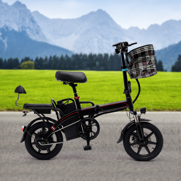 E-Bike plegable de 14 pulgadas con motor de 350 W 25 km/h y batería de litio extraíble E-Bike de ciudad
