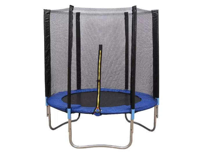 Trampolín de jardín de 183 cm de diámetro, trampolín de jardín con red de seguridad cerrada
