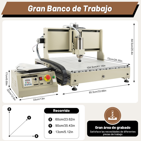 Fresadora CNC de 4 ejes, 6090, máquina de grabado USB, router Engraver, Kit de grabado, 2,2 kW