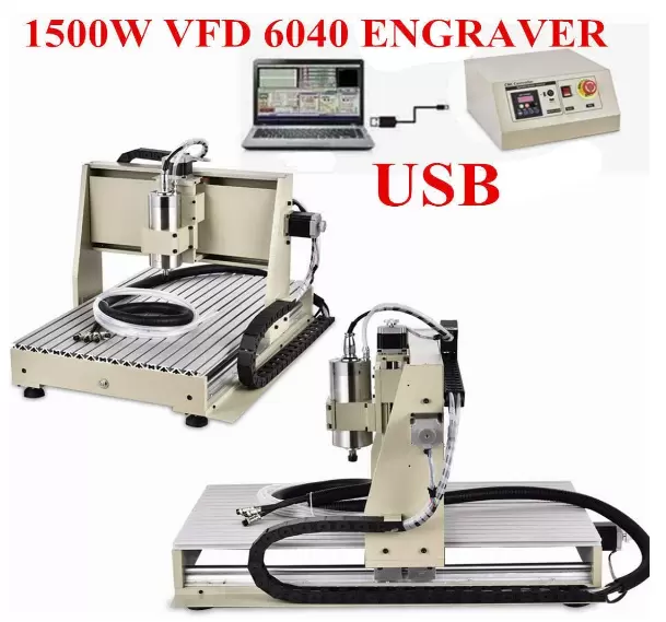 Fresadora CNC de 3 ejes, 6040, máquina de grabado USB, kit de grabado