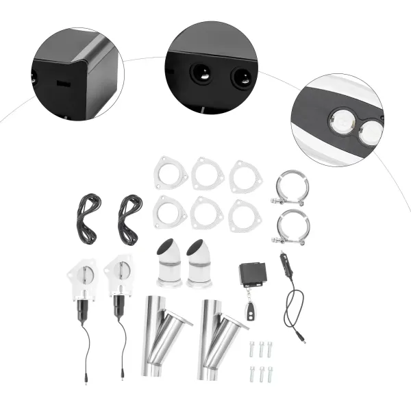 Válvula de escape eléctrica para coche, 2,5