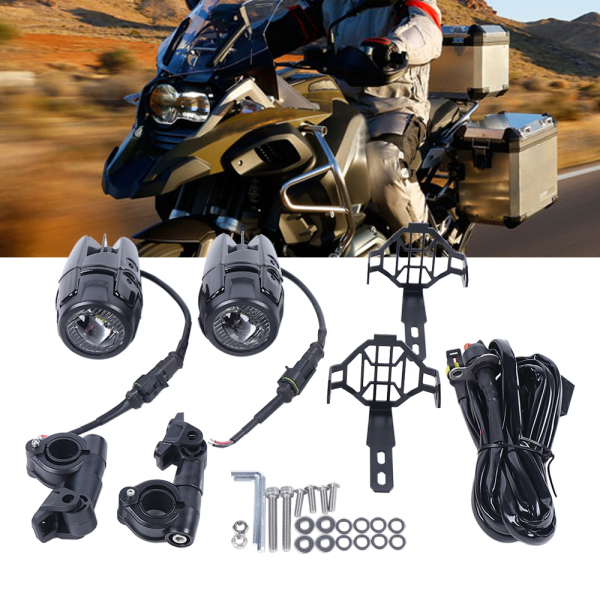 Luz Antiniebla de Moto Faro Adicional Compatible con BMW R1200GS F800GS Luz de Carretera LED Faro Adicional