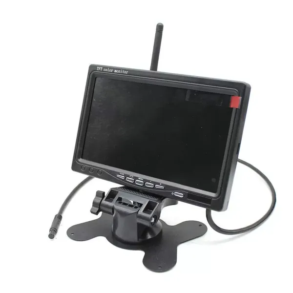 Monitor de 7 pulgadas + 4 cámaras de seguridad inalámbricas, visión nocturna, cámara de marcha atrás para RV camión Monitor de 7 pulgadas + 4 cámaras de seguridad inalámbricas, visión nocturna, cámara de marcha atrás para RV camión