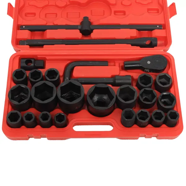 Juego de llaves de vaso, 26 unidades, 3/4", 21-65 mm, llaves de vaso profesionales para camiones y coches