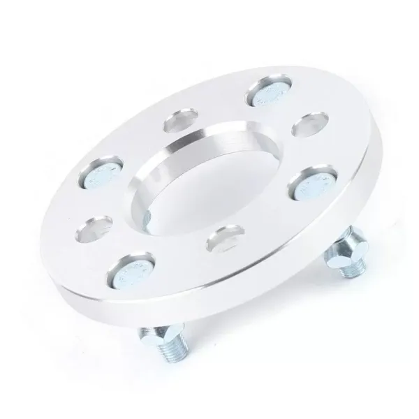 CNCEST 4 separadores de rueda, 15 mm de grosor, adaptador M12 x 1,5, 4 tornillos x 100 mm, convertidos en 4 tornillos x 114,3 mm.