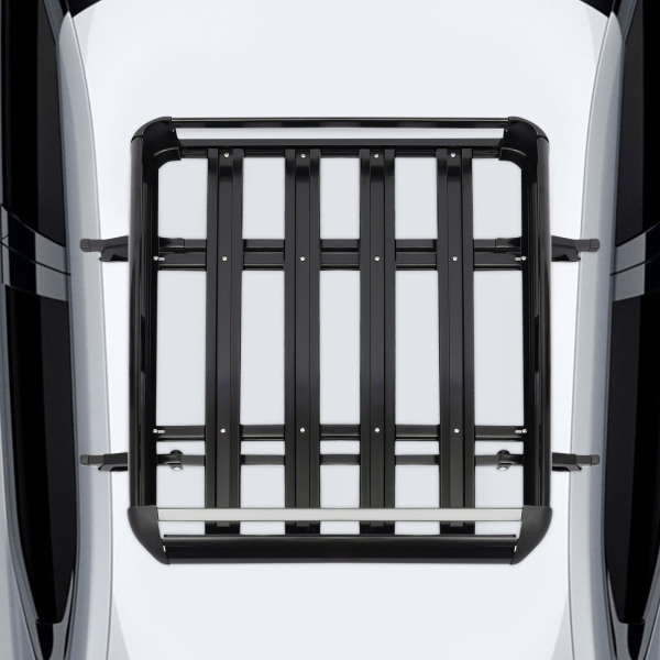 CNCEST Portaequipajes de aluminio para techo, cesta de carga, carga máxima de la barra transversal es de 68 kg, sin ruido al conducir CNCEST Portaequipajes de aluminio para techo, cesta de carga, carga máxima de la barra transversal es de 68 kg, sin ruido al conducir