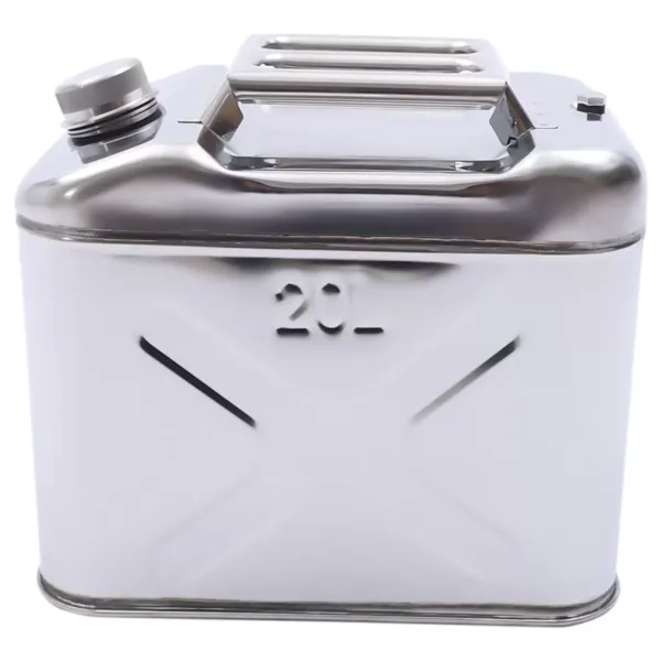 Tanque de 20 litros de acero inoxidable con tubo, gran capacidad para combustible