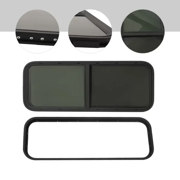 Ventana corredera con anillo decorativo Ventana de caravana Ventana lateral de autocaravana Ventana de ventilación Ventana corredera con anillo decorativo Ventana de caravana Ventana lateral de autocaravana Ventana de ventilación
