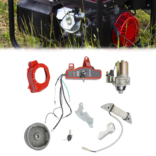 Kit de arranque eléctrico para motor de arranque Honda GX160 GX200 con caja de interruptor de llave