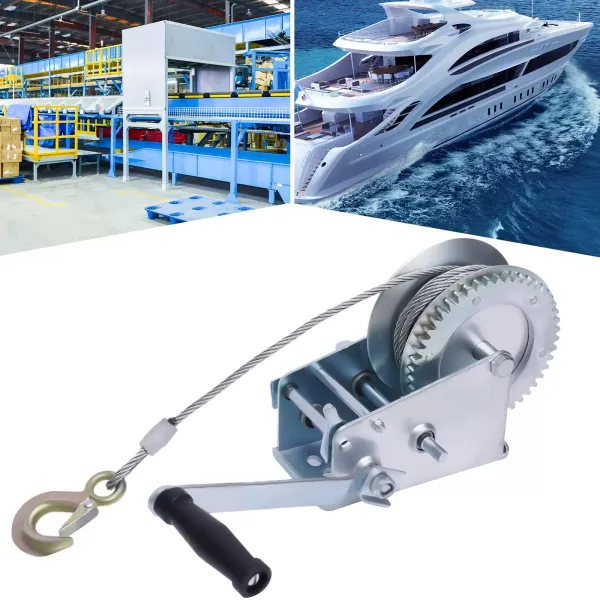 Cabrestante manual para remolques, camiones, coches, barcos, remolques, remolques, 1588kg/3500Lbs, 10 metros de cuerda