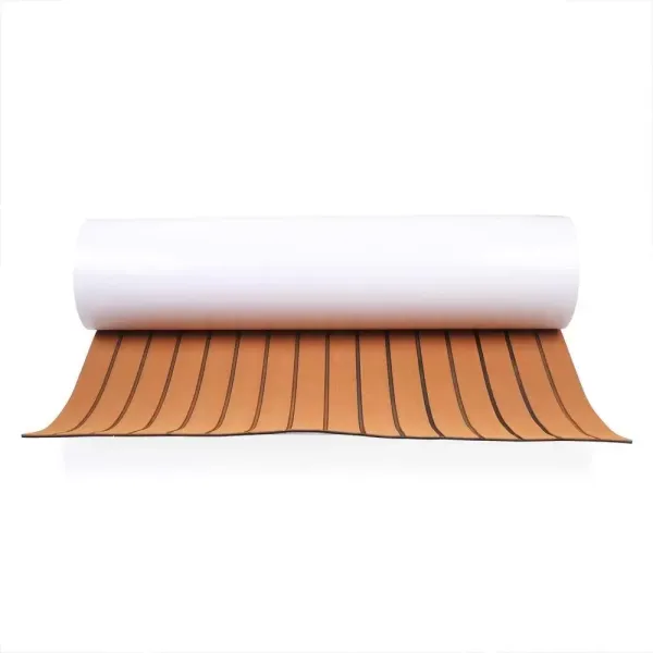 240 x 90 cm de espuma EVA, para barco, yate, suelo, alfombra（marrón+negro）
