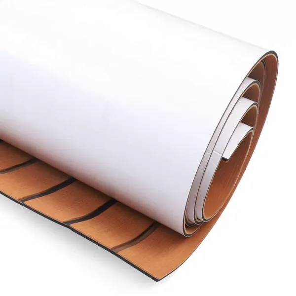 240 x 90 cm de espuma EVA, para barco, yate, suelo, alfombra（marrón+negro）