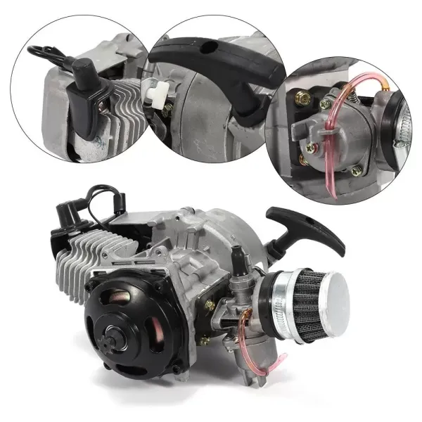 Mini motor de aluminio para motos de 49 cc, carburador de moto