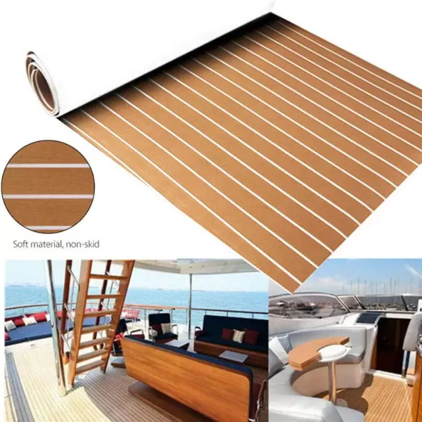 Revestimiento de suelo de espuma EVA autoadhesiva para barcos (240 x 90 x 0,6 cm)