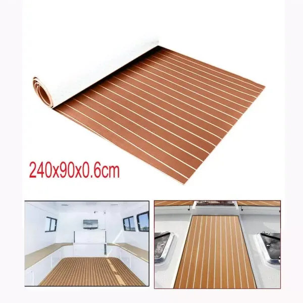 Revestimiento de suelo de espuma EVA autoadhesiva para barcos (240 x 90 x 0,6 cm)