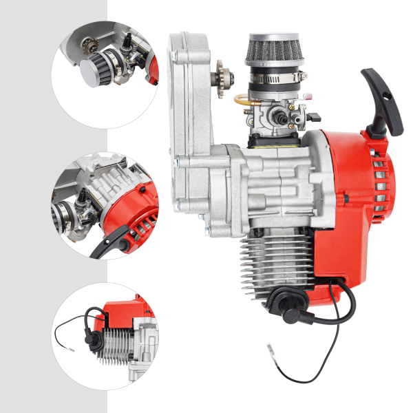 49cc 2 tiempos Pull Start Motor Refrigeración por aire Motor de carreras Mini Dirt Bike ATV 49cc 2 tiempos Pull Start Motor Refrigeración por aire Motor de carreras Mini Dirt Bike ATV