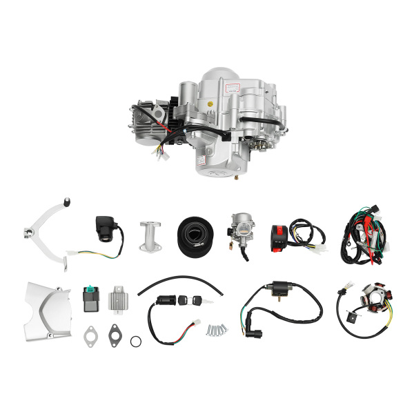 CNCEST Motor de 4 tiempos de 125 cc, 6 pulgadas, 3 marchas, motor completo, semiautomático con arranque eléctrico CDI para kart, quad, Dirt Bike, ATV