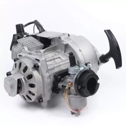 Motor 49CC 2 tiempos de un solo cilindro Mini motor de carreras de refrigeración forzada por aire con tanque de combustible