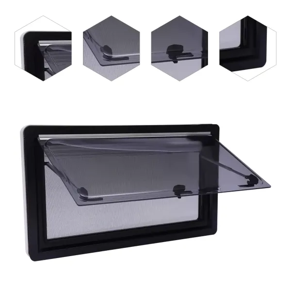Ventana lateral para caravana, ventana de exhibición, ventana plegable, ventana para caravana, furgoneta,furgoneta, RV (90 x 50 cm)
