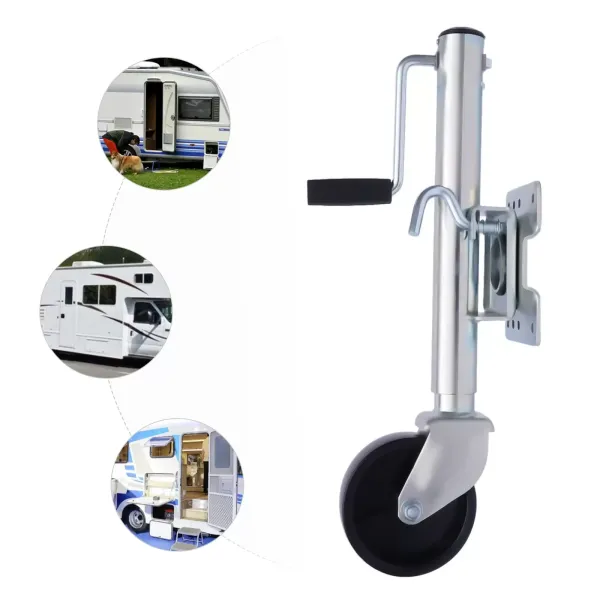 Rueda jockey automática para remolque 60 mm Plegable con rodamiento de llanta de acero Carga 1200 lb Rueda jockey Rueda jockey automática para remolque 60 mm Plegable con rodamiento de llanta de acero Carga 1200 lb Rueda jockey