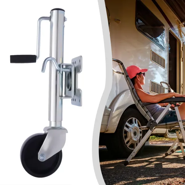 Rueda jockey automática para remolque 60 mm Plegable con rodamiento de llanta de acero Carga 1200 lb Rueda jockey