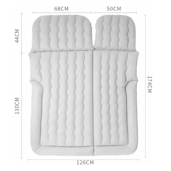 Colchón de aire inflable Asiento trasero de cama de aire con bomba eléctrica,almohadilla de dormir portátil con flocado para acampar de viaje (gris) Colchón de aire inflable Asiento trasero de cama de aire con bomba eléctrica,almohadilla de dormir portátil con flocado para acampar de viaje (gris)
