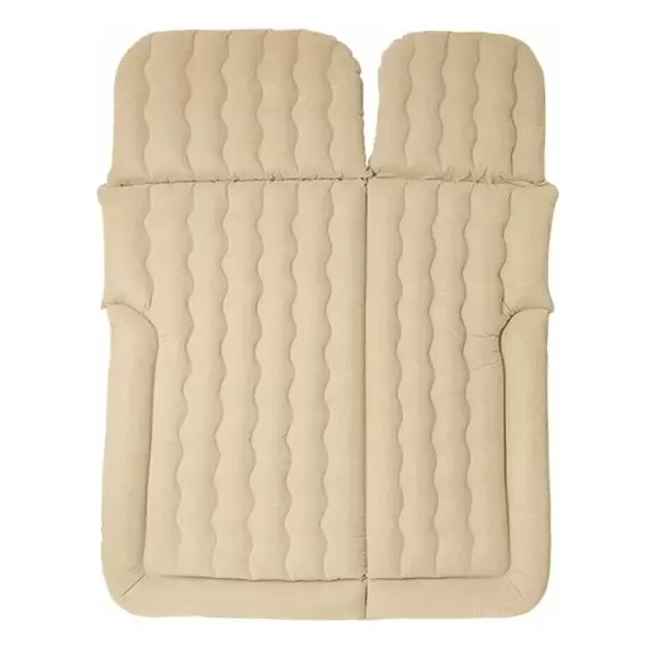 CNCEST Colchón de aire para automóvil para viajes Camping al aire libre, Colchón inflable de PVC Cama inflable, de aire más gruesa móvil  (Beige)