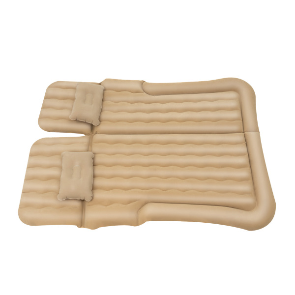 CNCEST Colchón de aire para automóvil para viajes Camping al aire libre, Colchón inflable de PVC Cama inflable, de aire más gruesa móvil  (Beige)