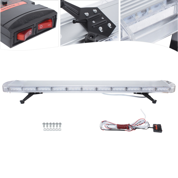 Lámparas de advertencia de 96 LED para techo de coche, luz de advertencia estroboscópica