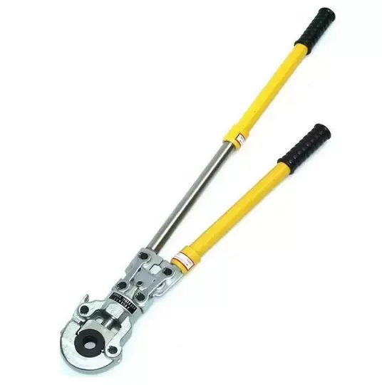 Alicates de prensado para tubos de 16 – 32 mm de cobre, crimpadora con tijeras, calibrador, muelle de flexión Alicates de prensado para tubos de 16 – 32 mm de cobre, crimpadora con tijeras, calibrador, muelle de flexión