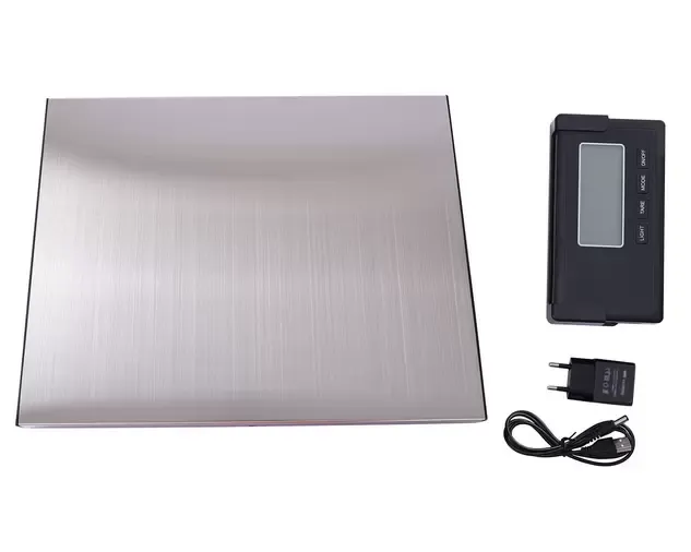 Báscula digital de paquetes, 180 kg/397 libras, báscula de plataforma de alta precisión con indicador LED, de acero inoxidable