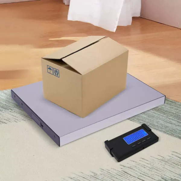 Báscula digital de paquetes, 180 kg/397 libras, báscula de plataforma de alta precisión con indicador LED, de acero inoxidable
