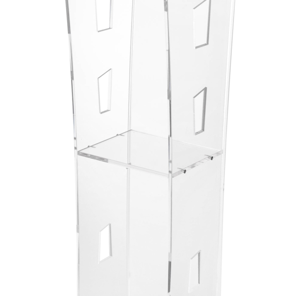 Podio de acrílico transparente Podio independiente portátil con luz LED Podio de acrílico transparente Podio independiente portátil con luz LED