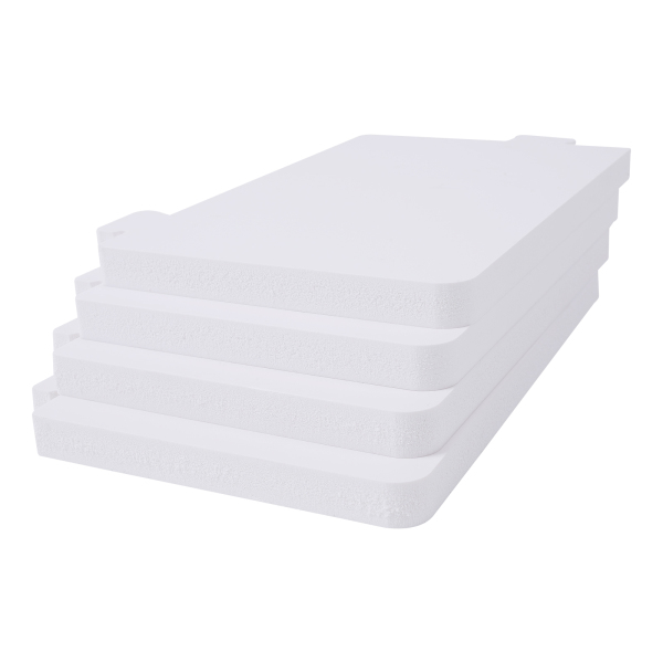 Estantería giratoria de 360°, librería de pie de 4 niveles, librería pequeña de esquina - Blanca Estantería giratoria de 360°, librería de pie de 4 niveles, librería pequeña de esquina - Blanca