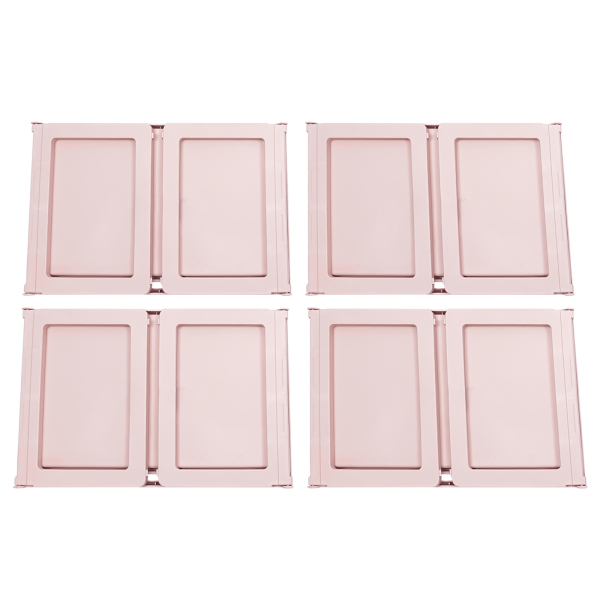 Juego de 4, Mesa Bandeja de Cama con Patas Plegables, Mesa Bandeja de Cama Plegable, Bandejas para Servir Comida, Rosa