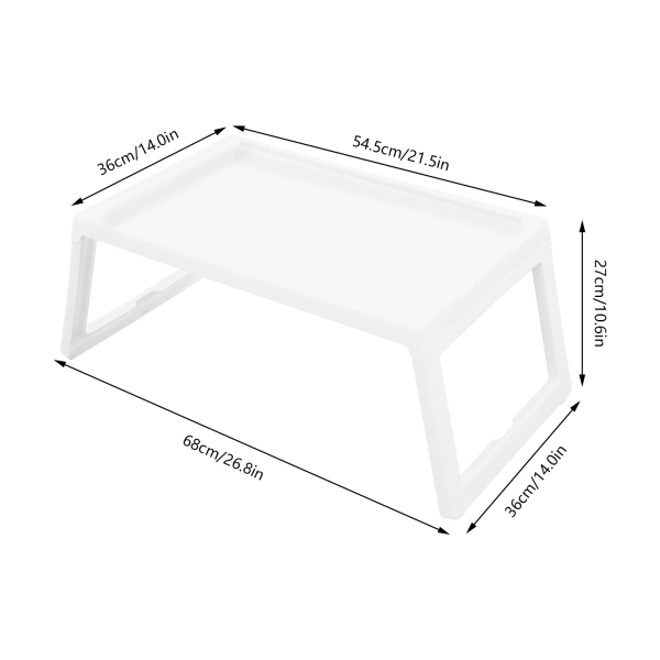Juego de 4, Mesa Bandeja de Cama con Patas Plegables, Mesa Bandeja de Cama Plegable con, Bandejas para Servir Comida