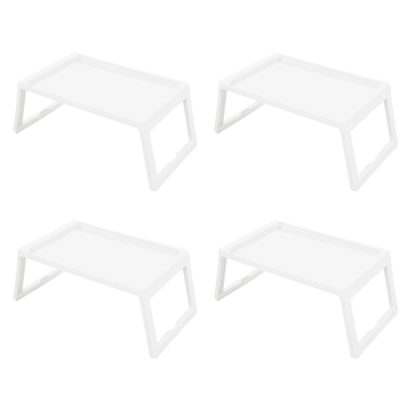 Juego de 4, Mesa Bandeja de Cama con Patas Plegables, Mesa Bandeja de Cama Plegable con, Bandejas para Servir Comida