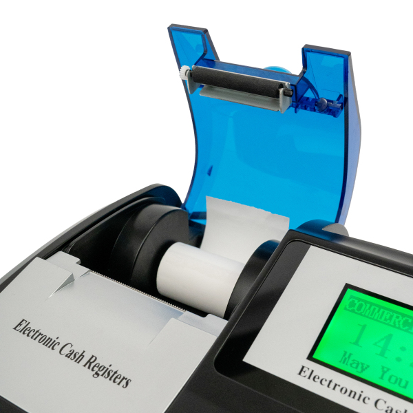 Caja registradora electrónica con cajón, 48 llaves, POS Cash venta al por menor, digital LED pantalla, versión inglesa, negra
