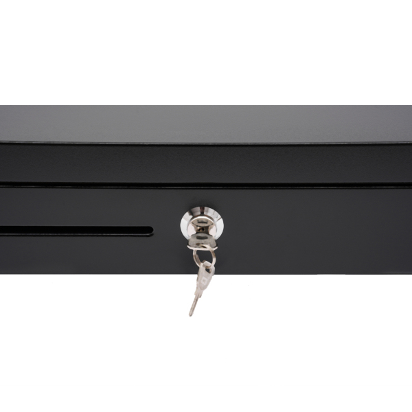 Cajón portamonedas electrónico, Cajón portamonedas para empresas, 46*17*10cm, Amplio espacio de almacenamiento, Negro
