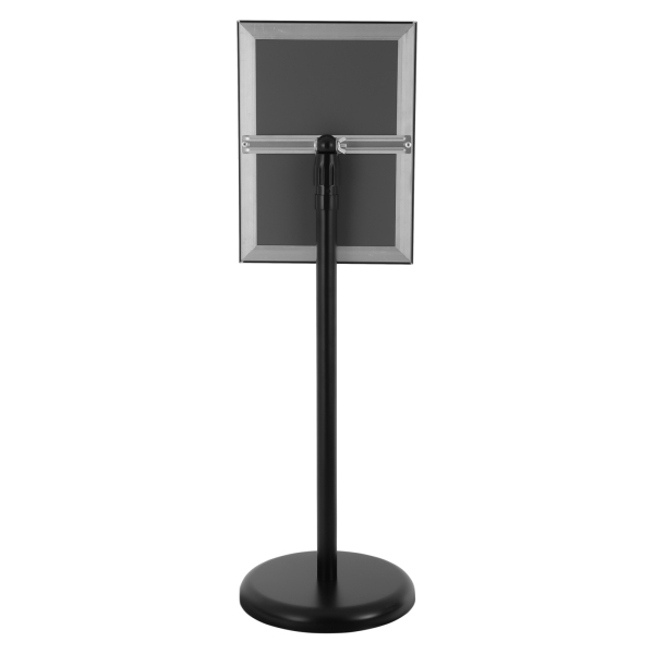 8 soportes para letreros A4, ajustables, de pedestal resistente - Negro