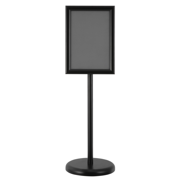 8 soportes para letreros A4, ajustables, de pedestal resistente - Negro