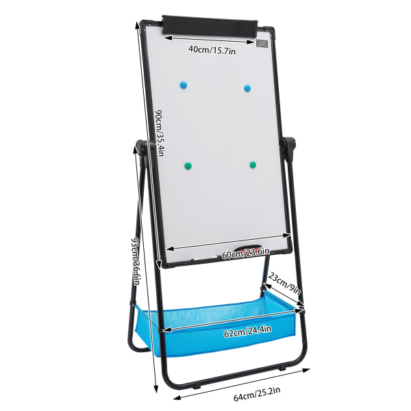 Pizarra de borrado en seco con soporte, Pizarras portátiles para escribir, Pizarra magnética ajustable en altura, Doble cara