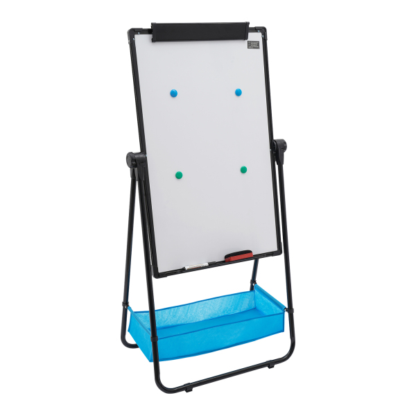Pizarra de borrado en seco con soporte, Pizarras portátiles para escribir, Pizarra magnética ajustable en altura, Doble cara