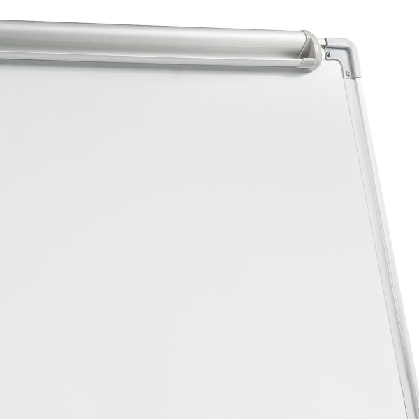 Pizarra de dibujo de una sola cara, de altura ajustable, magnética portátil - Estante blanco