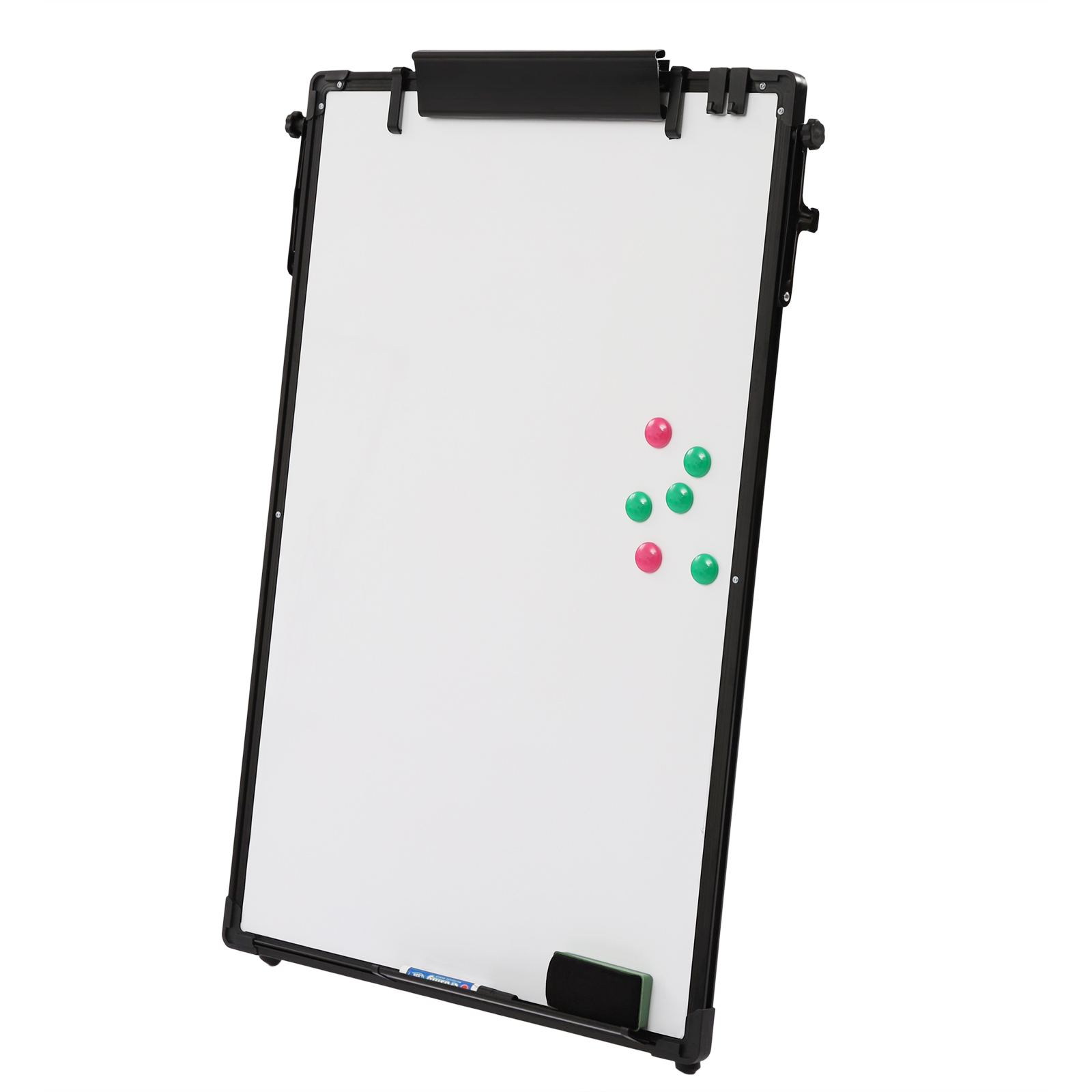 Caballete de pizarra magnética negro 36 x 24 pulgadas pizarra portátil de borrado en seco altura ajustable para escuelas