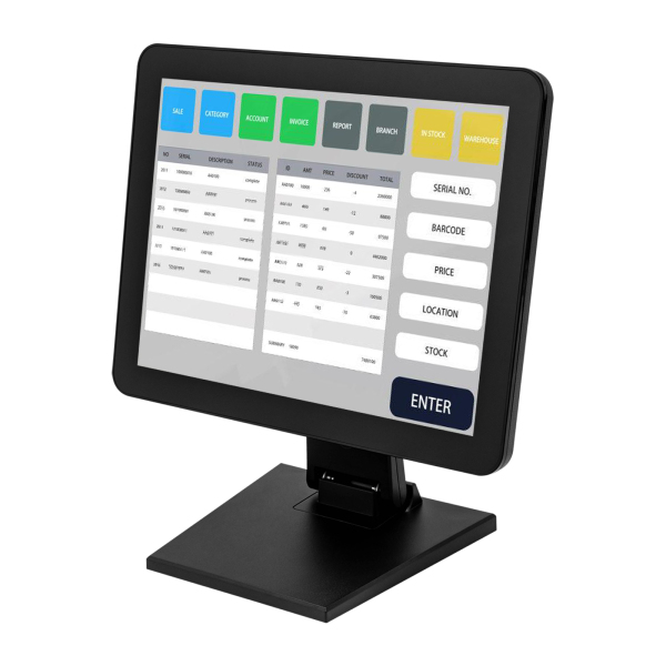 Expositor de caja registradora para pequeños negocios, Cajas registradoras con pantalla táctil capacitiva de 15 pulgadas Expositor de caja registradora para pequeños negocios, Cajas registradoras con pantalla táctil capacitiva de 15 pulgadas