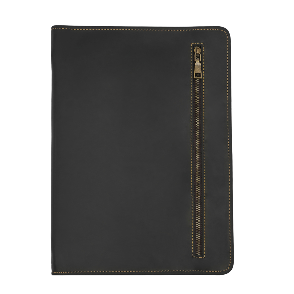 Carpeta portafolios de cuero para portátil de 12,9",con cremallera, Organizador profesional de negocios para A4 Carta Carpeta portafolios de cuero para portátil de 12,9",con cremallera, Organizador profesional de negocios para A4 Carta
