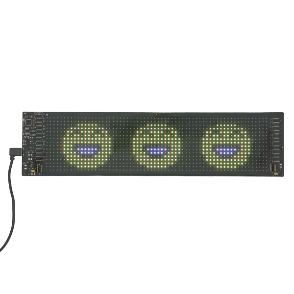 Tablero de visualización LED de 37,4 cm x 9,2 cm, letrero LED programable, pantalla LED suave y flexible