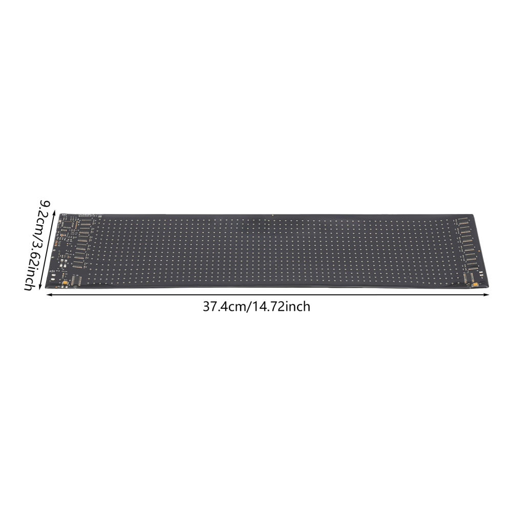 Tablero de visualización LED de 37,4 cm x 9,2 cm, letrero LED programable, pantalla LED suave y flexible